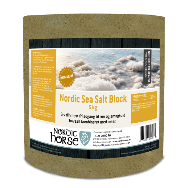 Nordic Horse Sea Salt Block - Zero Verm