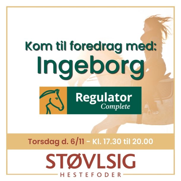 Billet til foredrag med Ingeborg fra Regulator Complete d. 6/11 2025