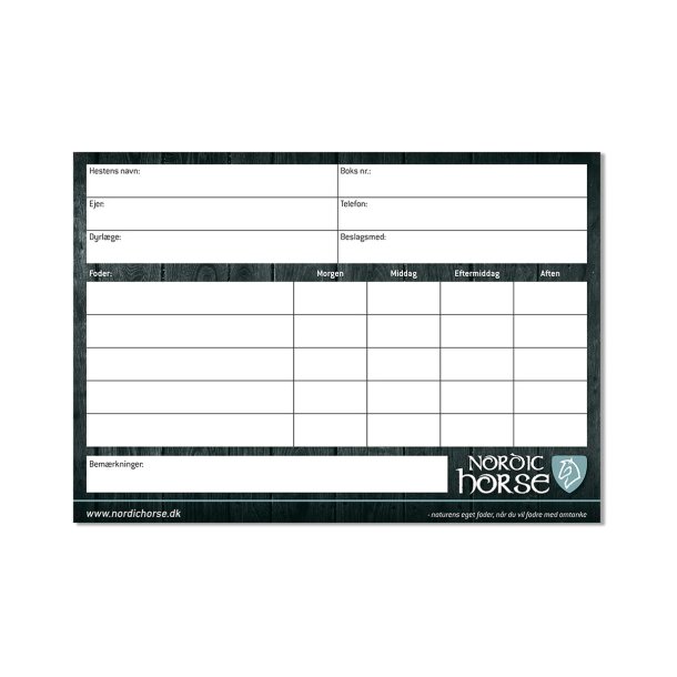 Nordic Horse Fodertavle